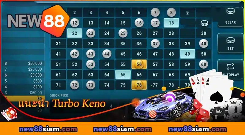 ภาพรวมของเกม Turbo Keno - ลอตเตอรีความเร็วสูงที่เป็นที่ต้องการของ NEW88